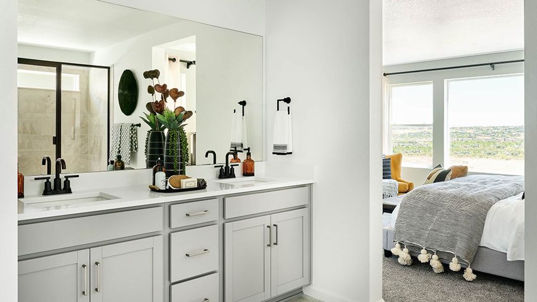 Representative furnished interior of a home built from the Ridgway by Taylor Morrison in The Fields at Looking Glass Town Collection, Parker (Image 23).