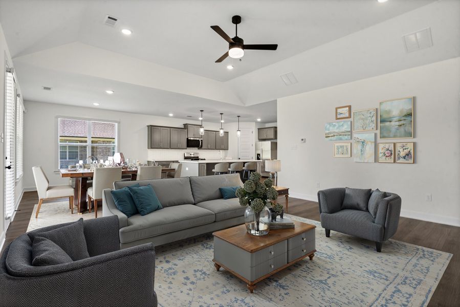 Representative furnished interior of a home built from the Albany by Grant & Co in Walker Farms, Bartlett (Image 11).