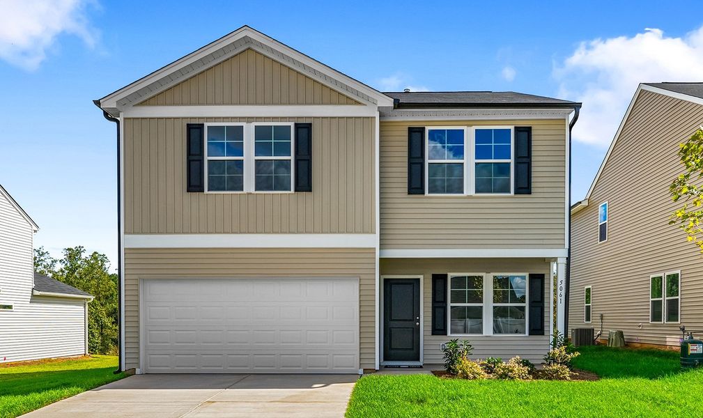 Front exterior of a new home in Bell West, Kernersville, NC, highlighting curb appeal (Image 2).