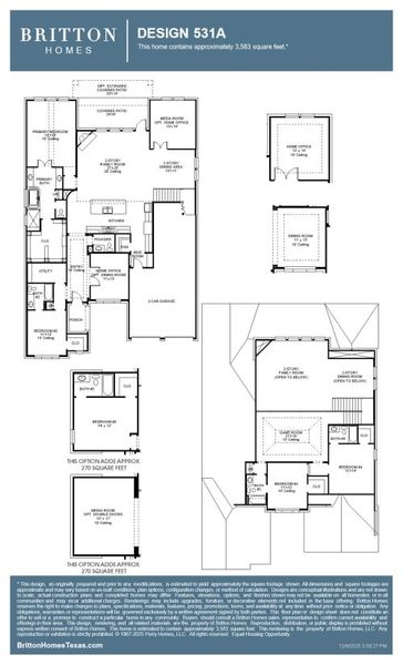 2D floor plan layout for the 531A by Britton Homes in StarView, Prosper, TX (Image 3).