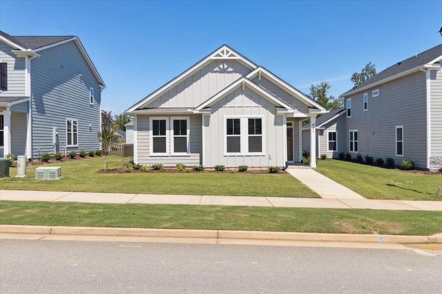 Front exterior of a new home in Tillery Park, Grovetown, GA, highlighting curb appeal (Image 1).