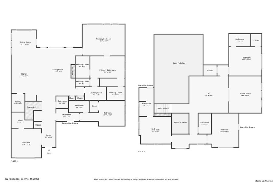 2D floor plan layout of this home in Esperanza, Boerne, TX (Image 7).