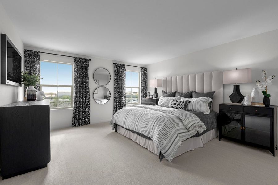 Representative furnished interior of a home built from the 2383 Modeled by KB Home in The Traditions at Teravalis, Buckeye (Image 6).