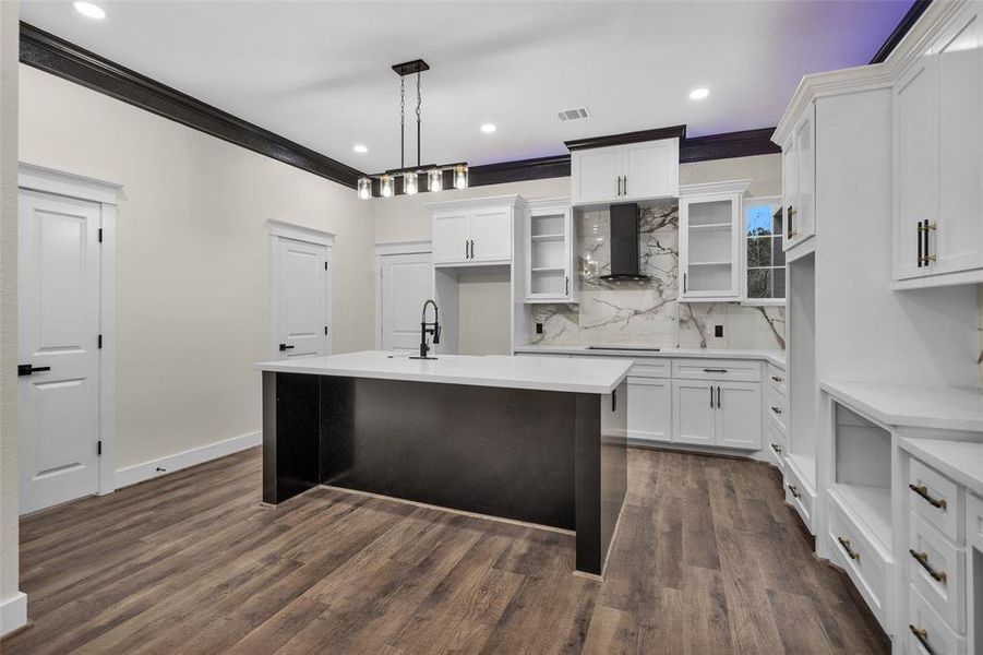 Welcome to your kitchen with large island, plenty of soft close cabinets to store all your goodies, and an 8x3 walk in pantry for additional storage. Microwave, stove, oven and dishwasher to be installed prior to closing.