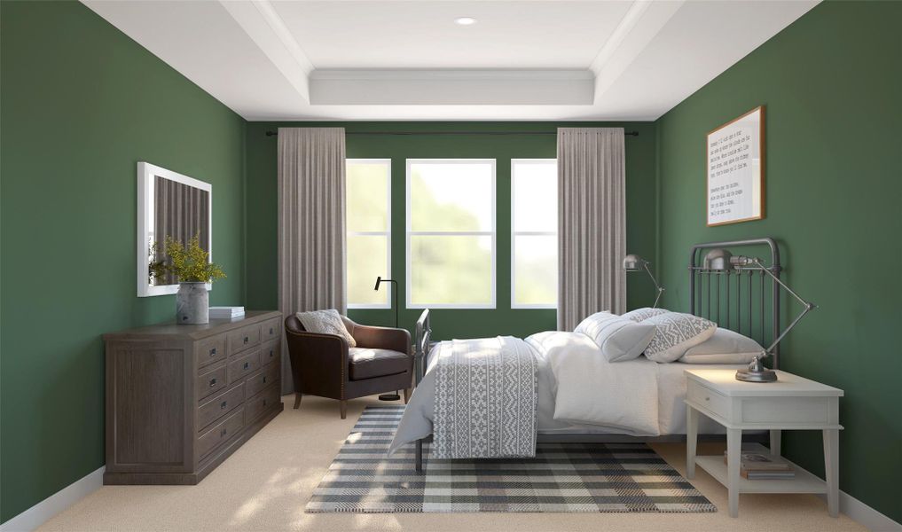 Private primary suite (*Artist rendering used for illustration purposes only.) Private primary suite (*Artist rendering used for illustration purposes only.)