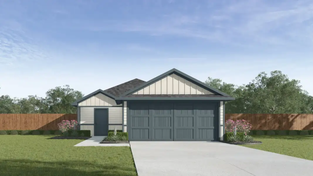 Representative exterior photo of a completed home built from the The Emma by D.R. Horton in Hymeadow, Maxwell, TX (Image 21). Representative exterior photo of a completed home built from the The Emma by D.R. Horton in Hymeadow, Maxwell, TX (Image 21).