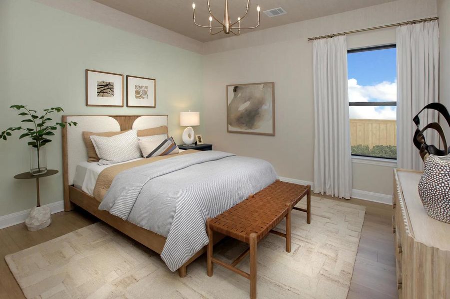 Furnished interior view inside a new home in Wolf Ranch West Bend - 60', Georgetown (Image 8).