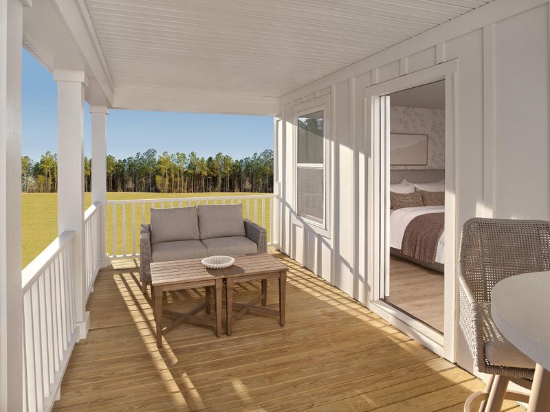Exterior details and patio area of a home in , Ravenel (Image 3). Exterior details and patio area of a home in , Ravenel (Image 3).