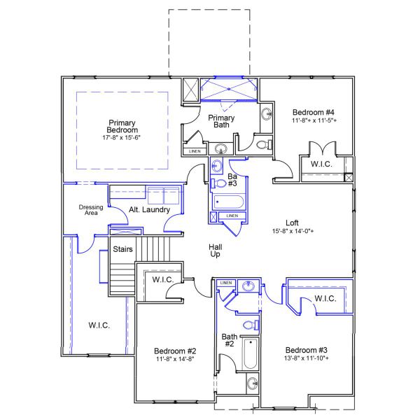2D floor plan layout of this home in Grand Park, Leland, NC (Image 3).