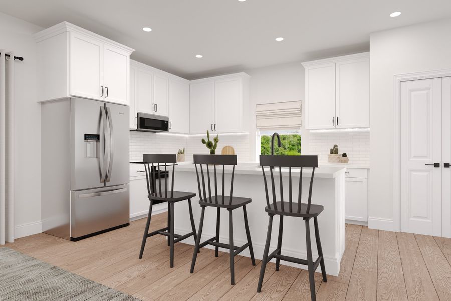 Representative furnished interior of a home built from the Cactus by Beazer Homes in Saratoga: Fields 40', Aubrey (Image 7). Representative furnished interior of a home built from the Cactus by Beazer Homes in Saratoga: Fields 40', Aubrey (Image 7).