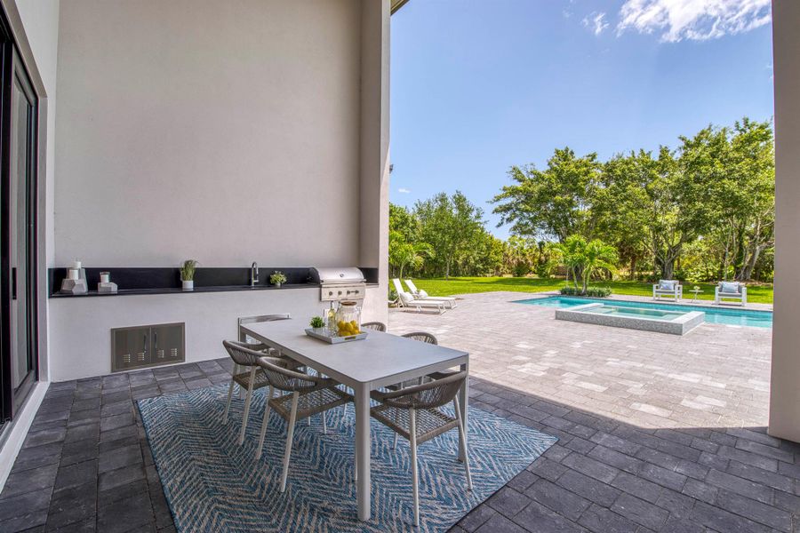 Furnished interior view inside a new home in , Palm Beach Gardens (Image 38).