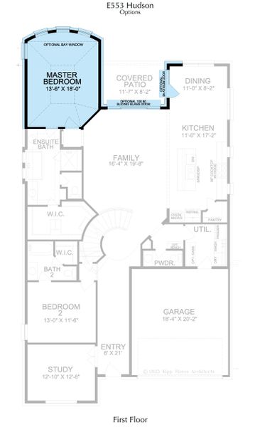 2D floor plan layout for the Hudson by Landon Homes in Lexington Frisco, Frisco, TX (Image 31).