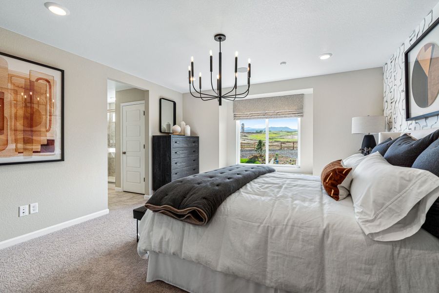 Representative furnished interior of a home built from the Granby by Taylor Morrison in Trailstone, Arvada (Image 27).