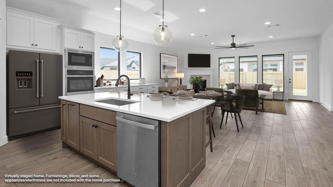 Furnished interior view inside a new home in Artavia 55' - Valencia, Conroe (Image 2). Furnished interior view inside a new home in Artavia 55' - Valencia, Conroe (Image 2).