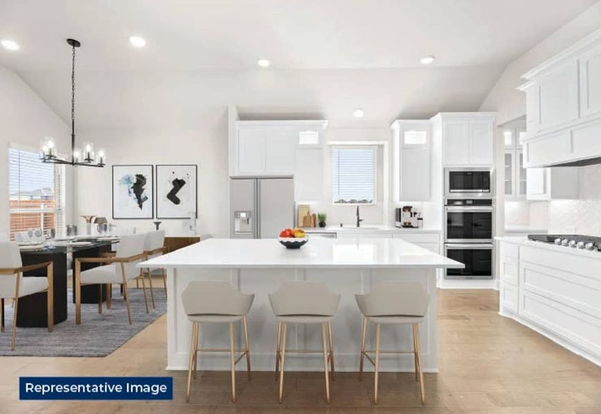 Representative furnished interior of a home built from the Caroline 2F by First Texas Homes in High Country, Burleson (Image 8).