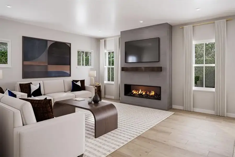 Representative furnished interior of a home built from the Harrington Bay by Ryan Homes in Kelton, Charlotte (Image 5).