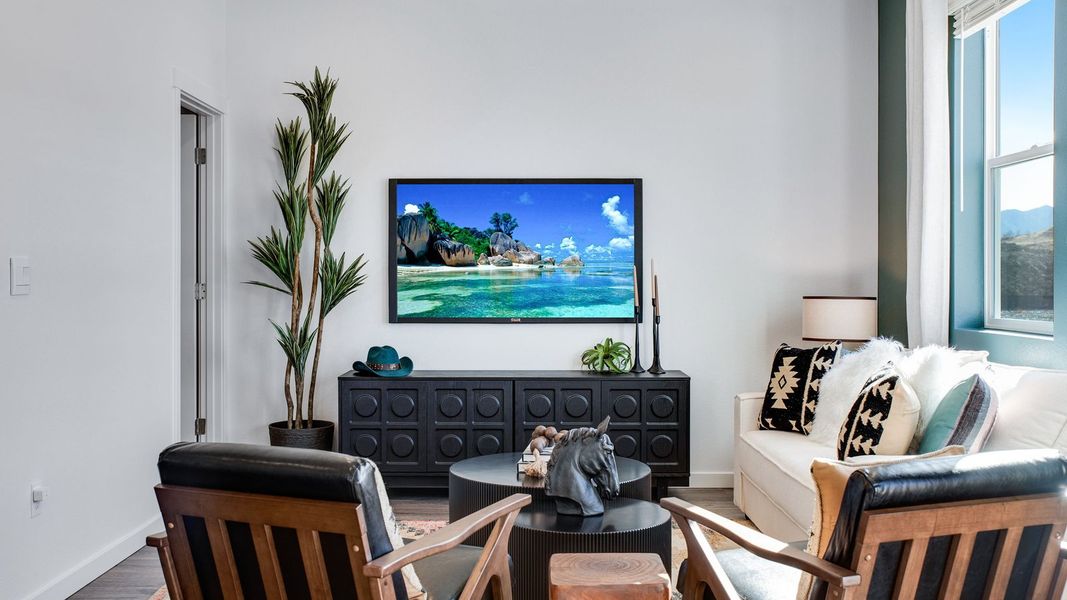 Representative furnished interior of a home built from the Boxelder by D.R. Horton in Ellston Park, Colorado Springs (Image 16).