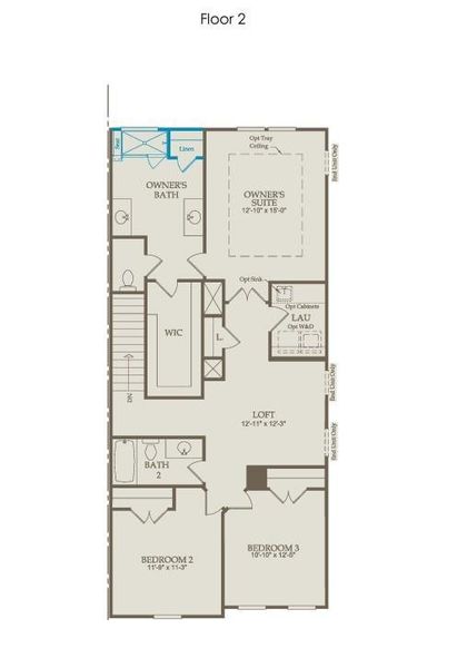 2D floor plan layout of this home in Adler Springs, Powder Springs, GA (Image 4).