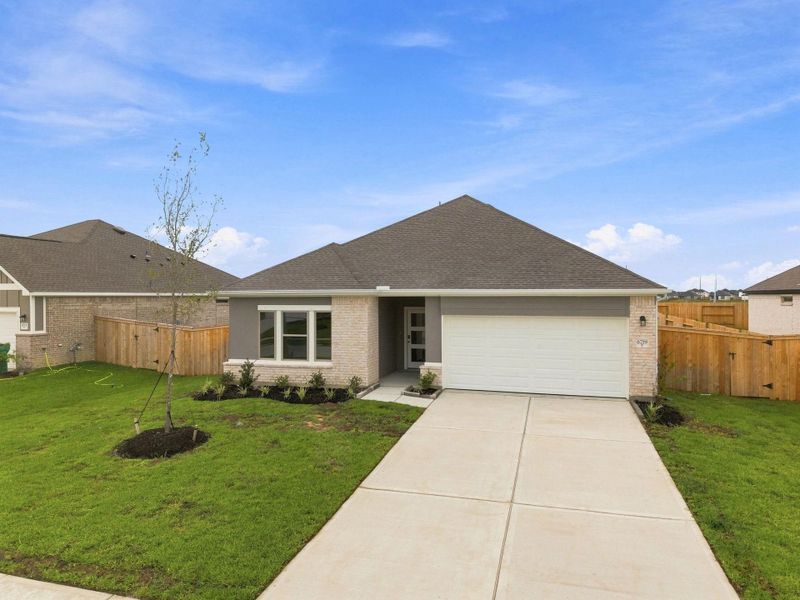 Front exterior of a new home in Windcress, Cove, TX, highlighting curb appeal (Image 20).