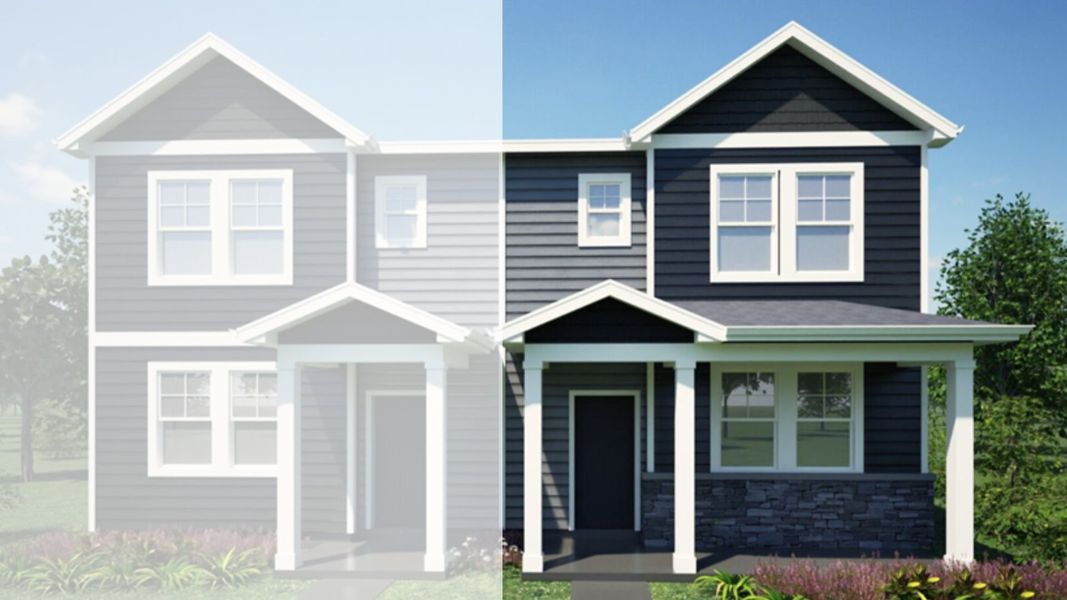 Representative exterior photo of a completed home built from the PALMER by D.R. Horton in Vista Meadows, Fort Lupton, CO (Image 9).