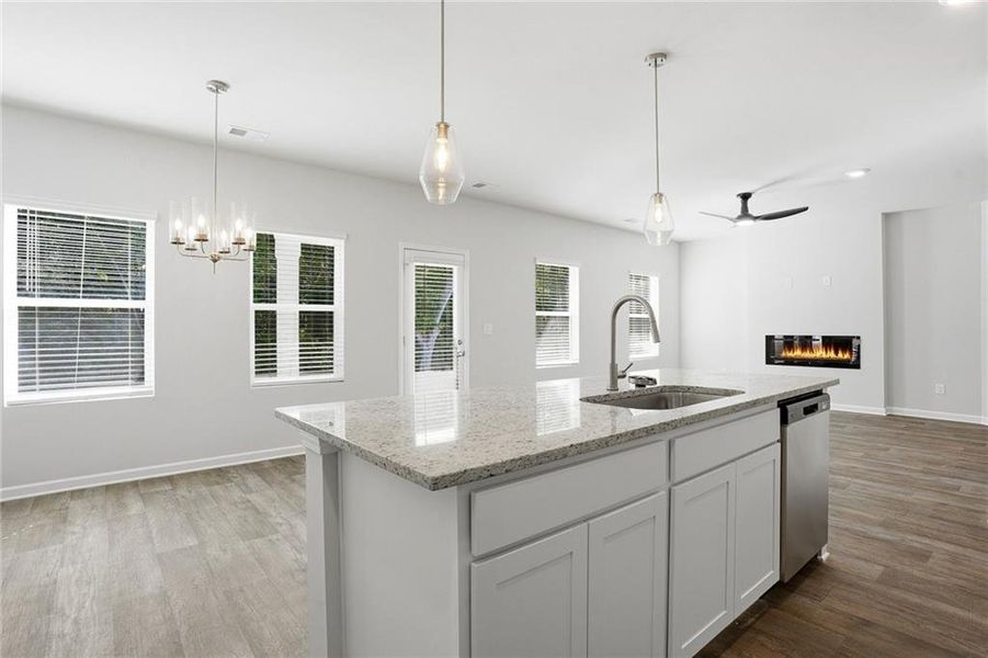 Furnished interior view inside a new home in Conner Springs, Social Circle (Image 6).