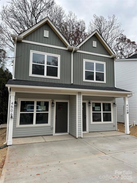 Front exterior of a new home in , Charlotte, NC, highlighting curb appeal (Image 2). Front exterior of a new home in , Charlotte, NC, highlighting curb appeal (Image 2).