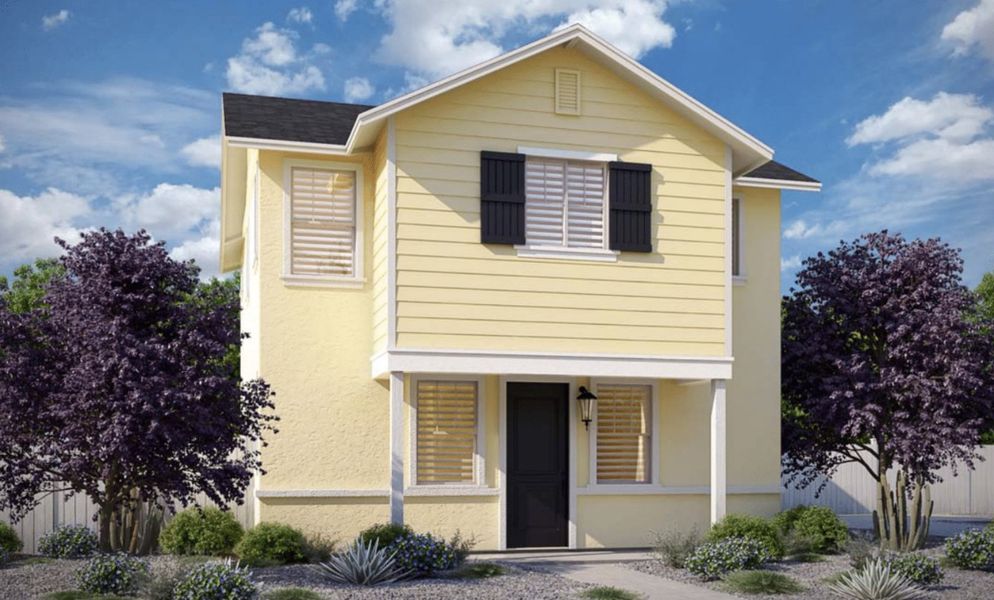 Representative exterior photo of a completed home built from the Ashland 4a by Encanto Living in Encanto at Bell Park, Phoenix, AZ (Image 1).
