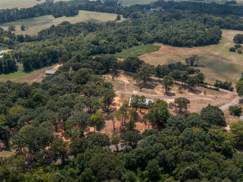 View of property location with a heavily wooded area and rural landscape