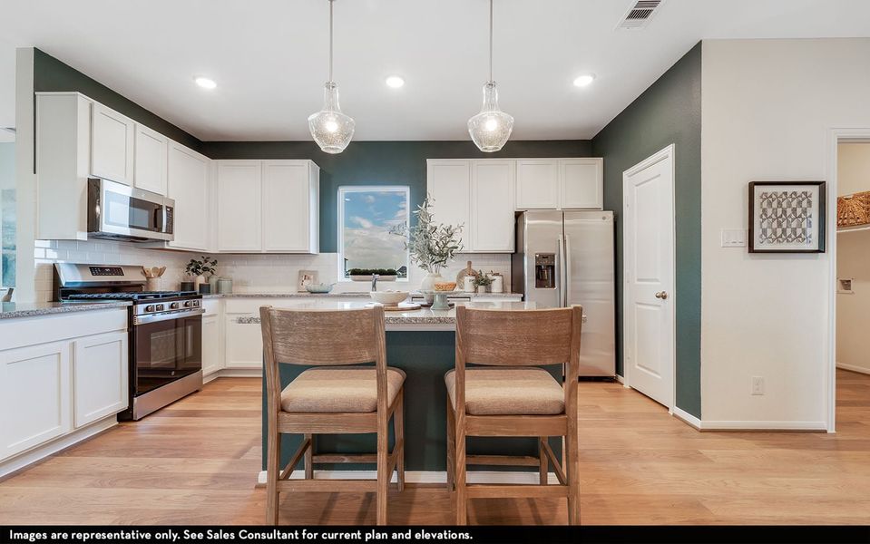 Representative furnished interior of a home built from the Diamond by CastleRock Communities in Paramount, Kyle (Image 12).