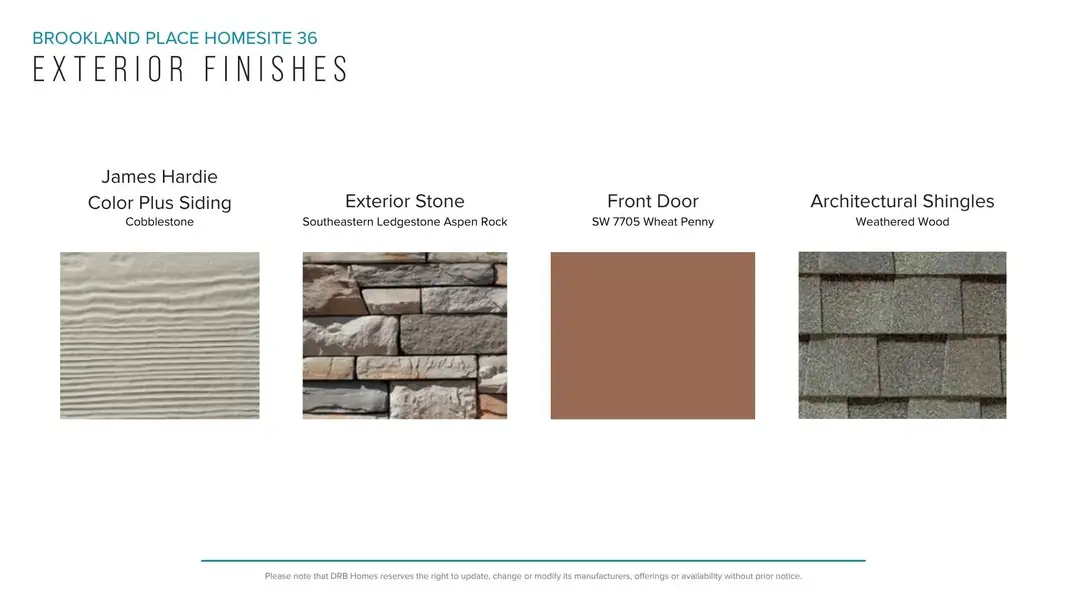 Sample of building materials used in homes in Brookland Place, Hendersonville (Image 17). Sample of building materials used in homes in Brookland Place, Hendersonville (Image 17).
