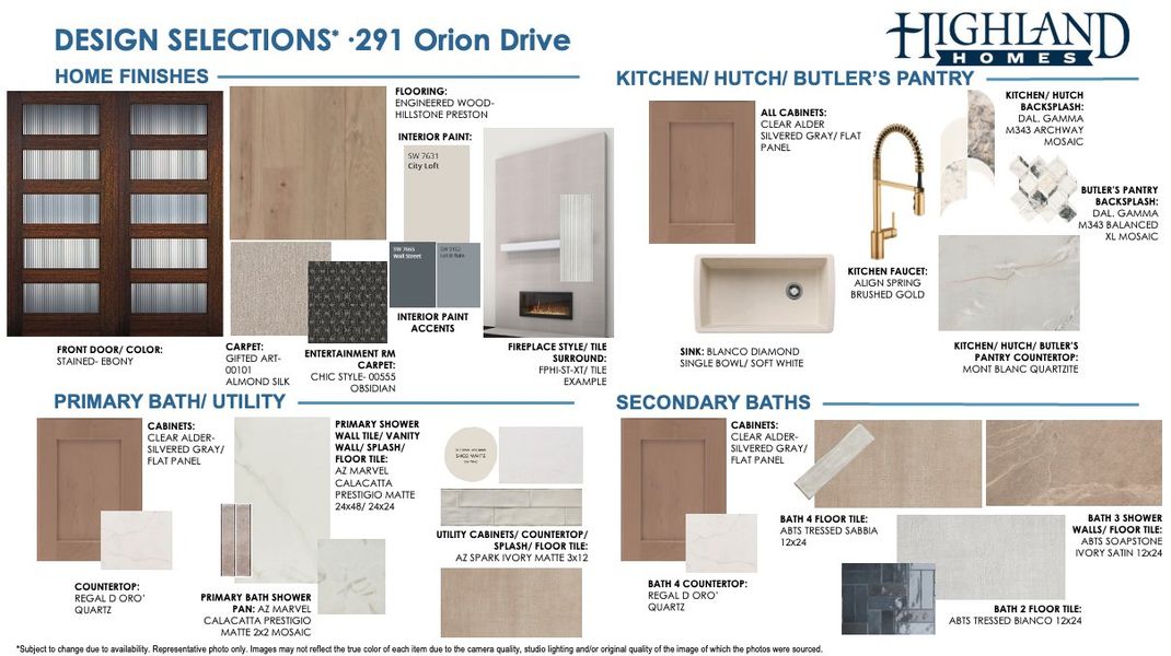 Sample of building materials used in homes in StarView, Prosper (Image 29).