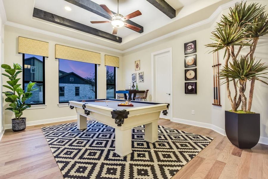Representative furnished interior of a home built from the Siena II by Giddens Homes in Clearwater Ranch, Liberty Hill (Image 19).