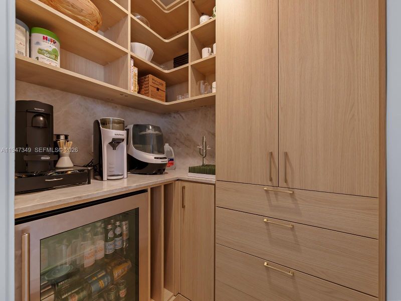 Custom pantry and beverage cooler