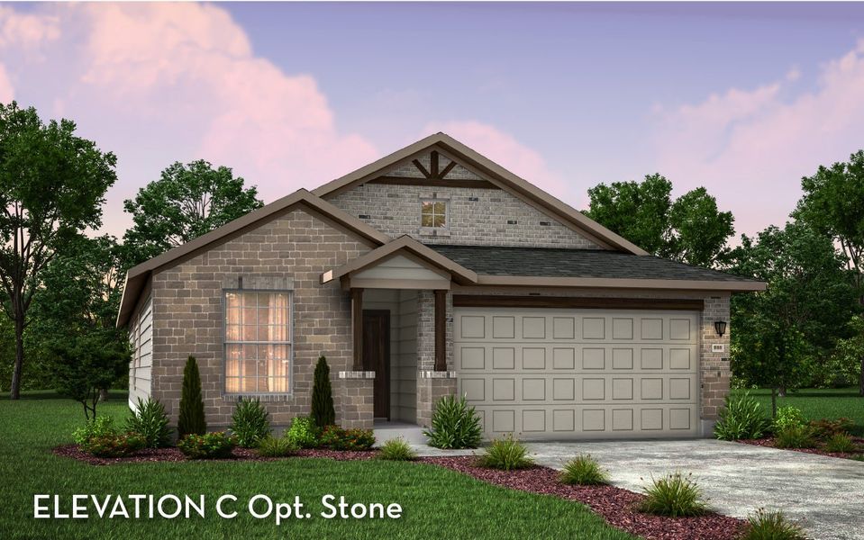 Representative exterior photo of a completed home built from the Montauk by CastleRock Communities in Hughes Landing, Dickinson, TX (Image 17).