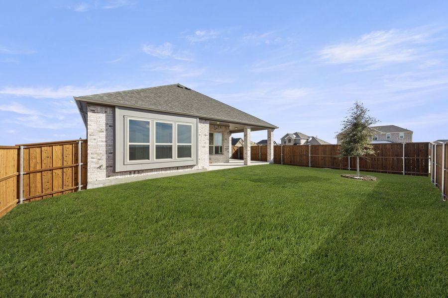 Exterior details and patio area of a home in Brookshire at Legacy Hills, Celina (Image 20). Exterior details and patio area of a home in Brookshire at Legacy Hills, Celina (Image 20).