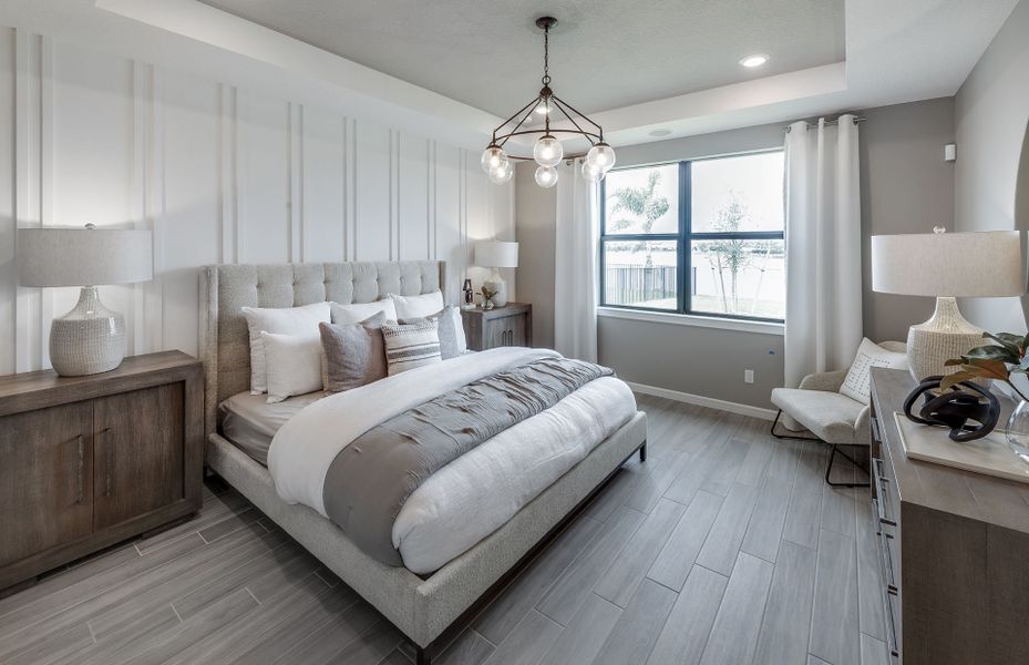 Furnished interior view inside a new home in Cedar Grove at The Woodlands, North Port (Image 6).