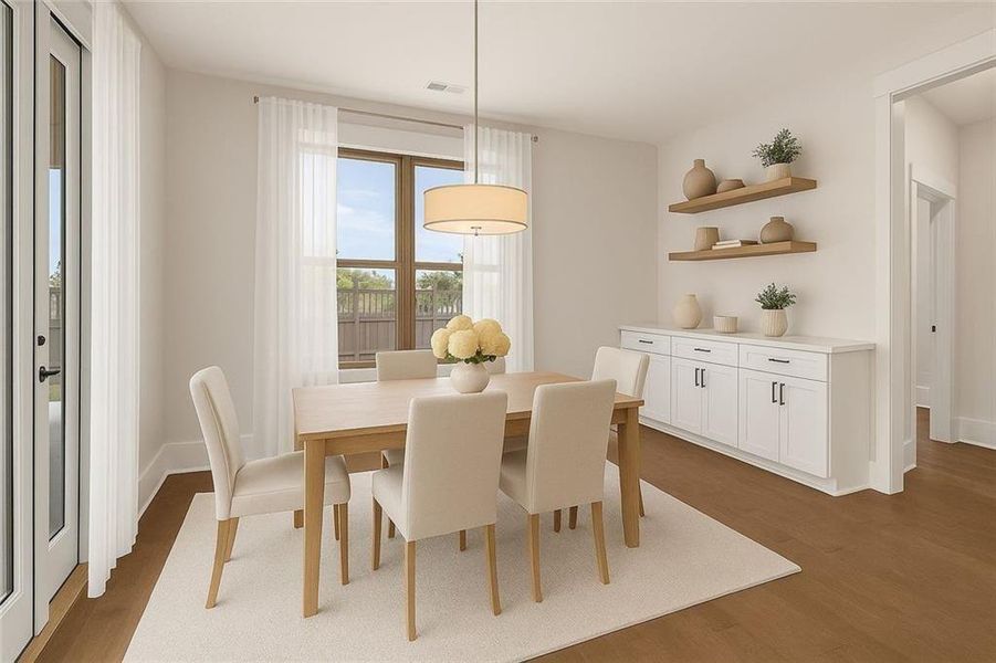 Furnished interior view inside a new home in Soleil Summit Chase, Snellville (Image 16).