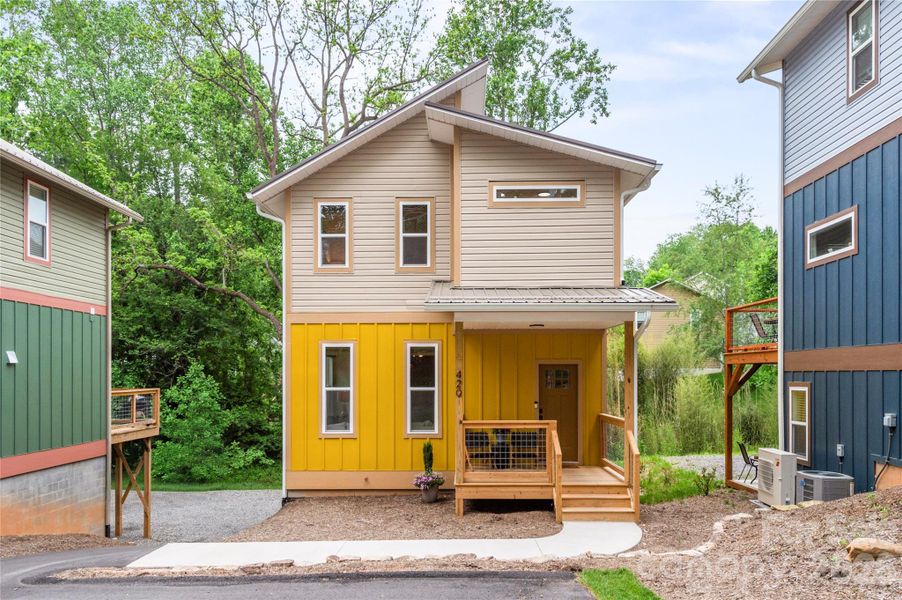 Exterior details and patio area of a home in , Asheville (Image 1). Exterior details and patio area of a home in , Asheville (Image 1).