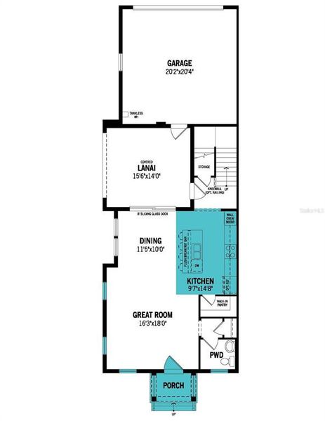 2D floor plan layout of this home in Celebration, Celebration, FL (Image 5).