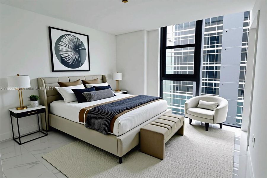 Furnished interior view inside a new home in , Miami (Image 6).