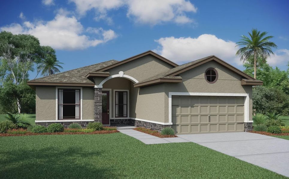 Representative exterior photo of a completed home built from the Venezia by Vitale Homes in Rose Haven, New Port Richey, FL (Image 6).
