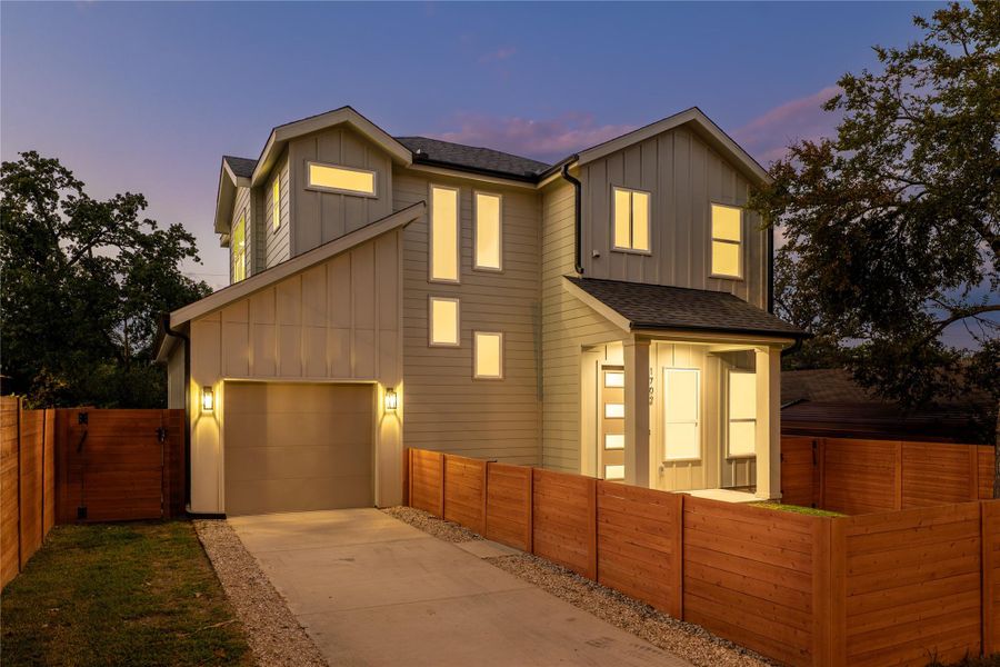 Exterior details and patio area of a home in , Austin (Image 26). Exterior details and patio area of a home in , Austin (Image 26).