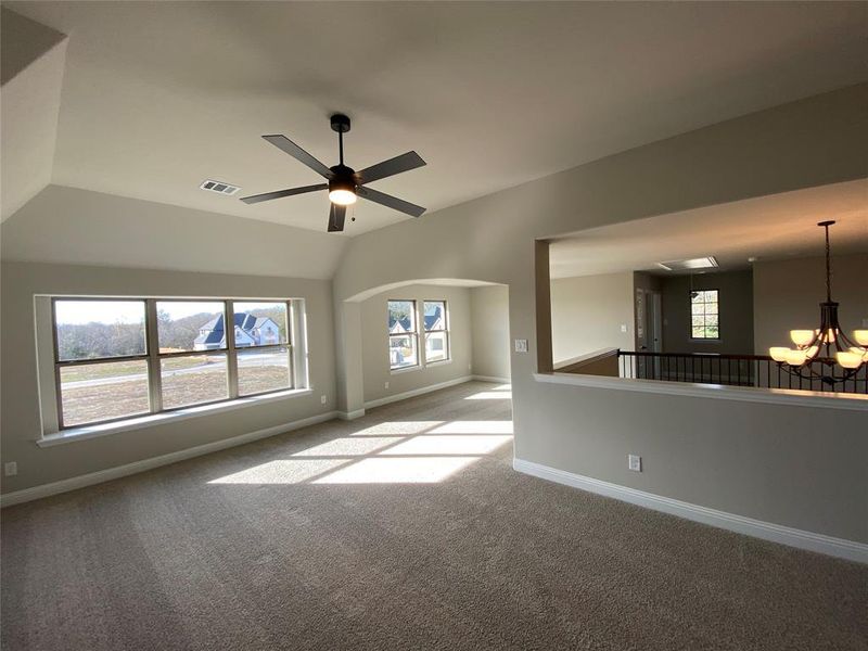 View of combined open gameroom & loft areas View of combined open gameroom & loft areas