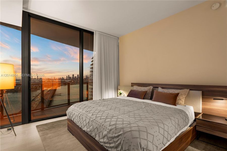 Furnished interior view inside a new home in Five Park, Miami Beach (Image 11).