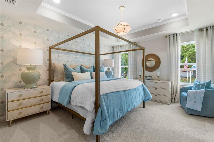 Furnished interior view inside a new home in Abbotts Crossing, Conyers (Image 17). Furnished interior view inside a new home in Abbotts Crossing, Conyers (Image 17).