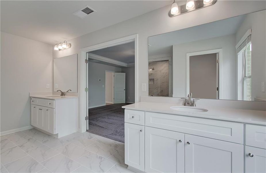 Furnished interior view inside a new home in Cambria at Traditions, Hampton (Image 11).