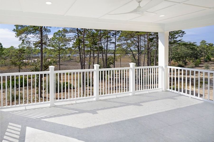 Representative exterior details of a home built from the Grand Mainsail by Minto Communities in Latitude Margaritaville Watersound, Panama City Beach (Image 18).