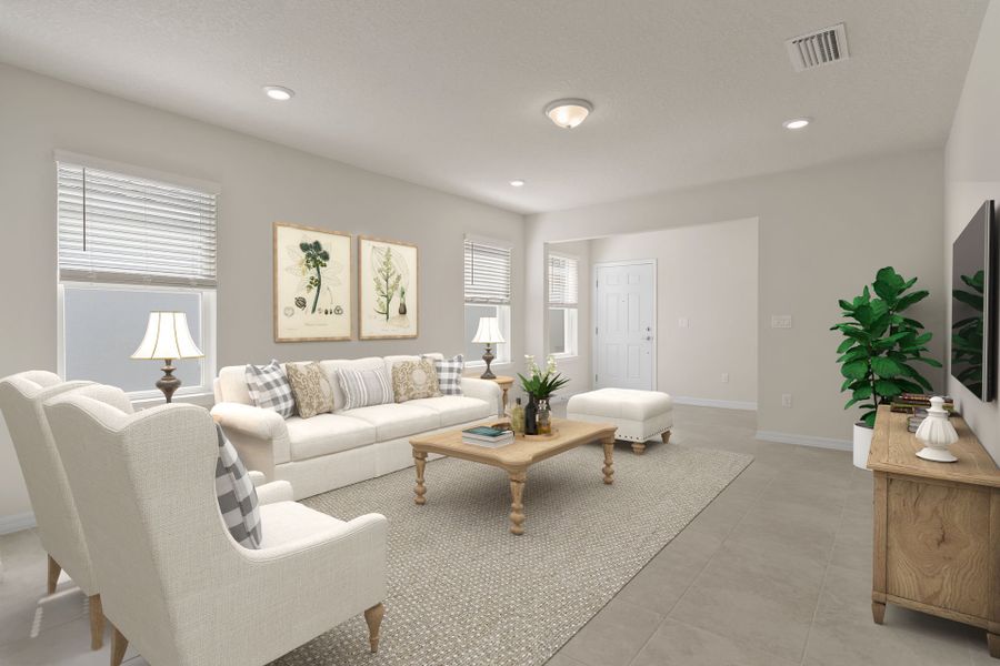 Representative furnished interior of a home built from the Beacon II by Pulte Homes in SeaFlower, Bradenton (Image 3). Representative furnished interior of a home built from the Beacon II by Pulte Homes in SeaFlower, Bradenton (Image 3).