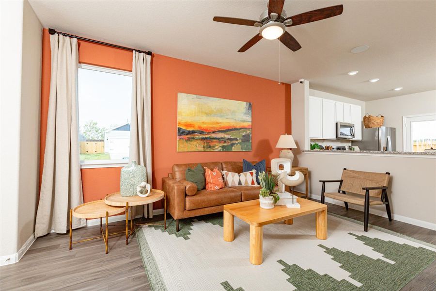 Furnished interior view inside a new home in Wayside Village, Houston (Image 30). Furnished interior view inside a new home in Wayside Village, Houston (Image 30).