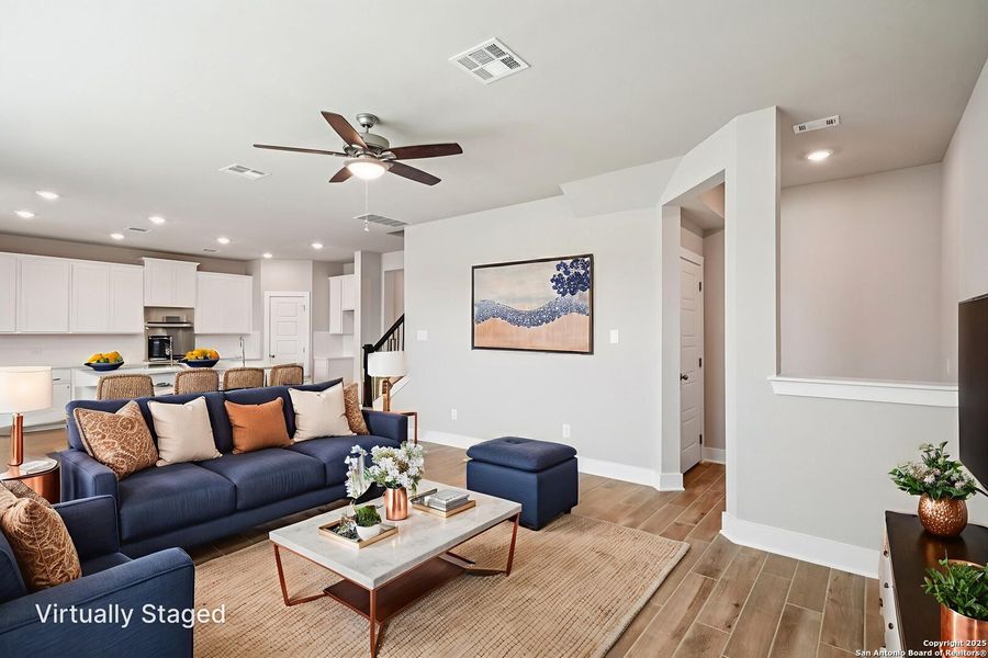 Furnished interior view inside a new home in Comanche Ridge, San Antonio (Image 13). Furnished interior view inside a new home in Comanche Ridge, San Antonio (Image 13).